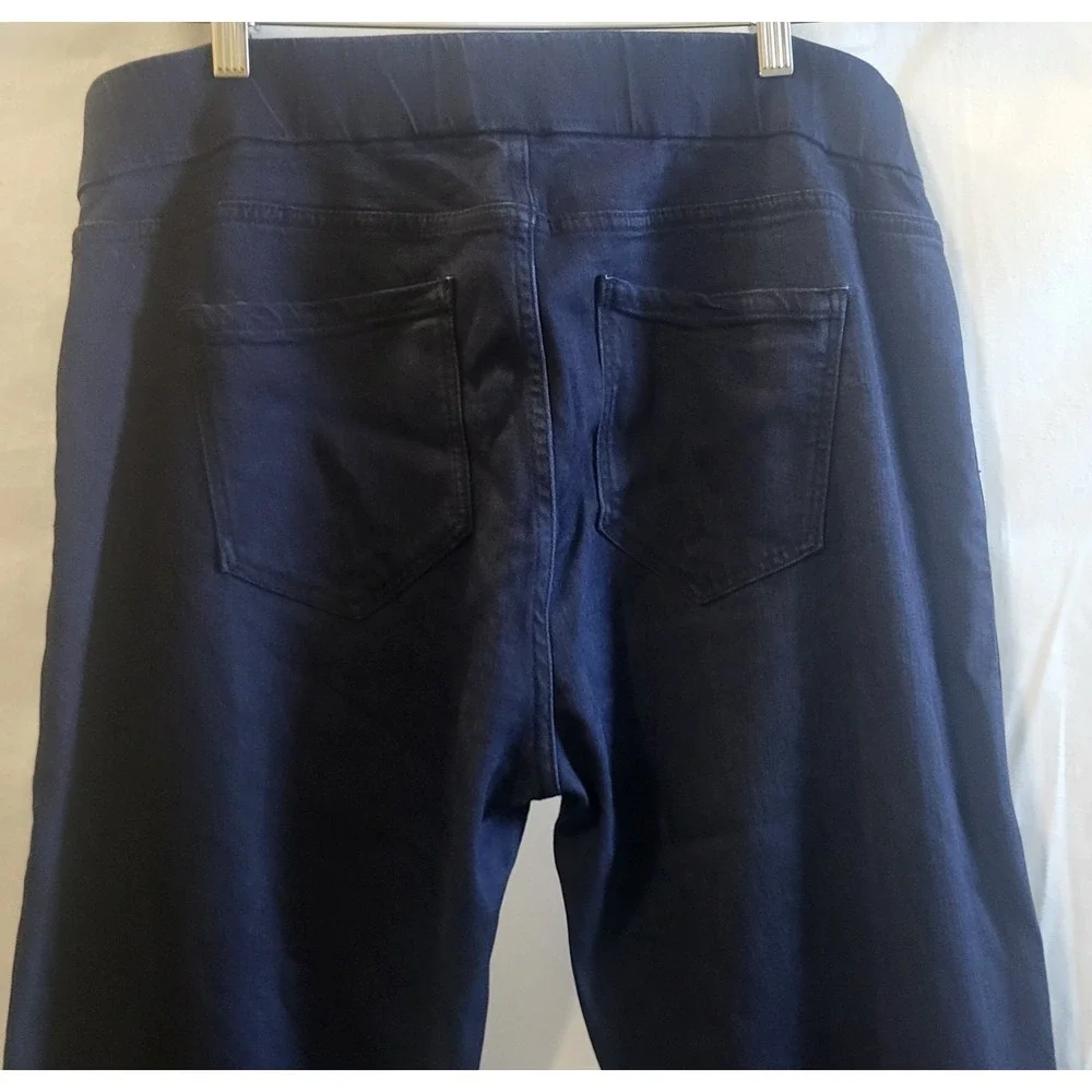 Liver Pool‎ Women's Jeans Elastic Waist Leggings, Navy Blue, Size 14/32
